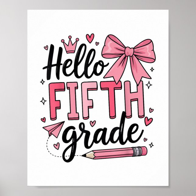 Hej Första Klass-dagen i skolkokvettea Poster (Framsidan)