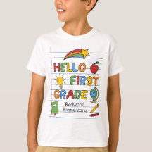 Hej Första Klass Skolpapper Linjer & Klotter