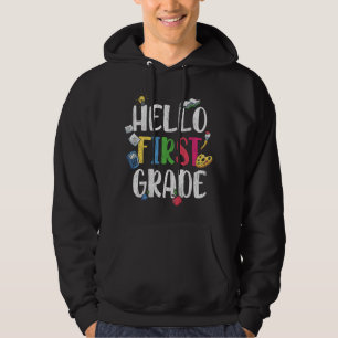 Hej Första Klassens Klassrum Tillbaka Till Skolan Hoodie