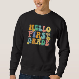 Hej Förste Klass Lärare Tillbaka Till Skolan Groov Lång Ärmad Tröja