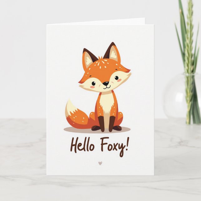Hej Foxy Välkomstkort Kort (Framsida)