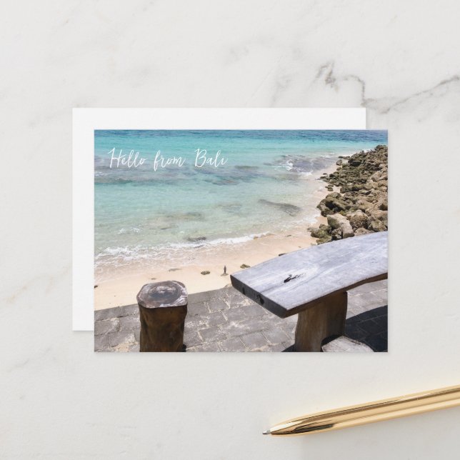 Hej från bali helg vykort (Fram/Back In Situ)