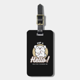 Hej från Barked Side - Cute Hund design Bagagebricka