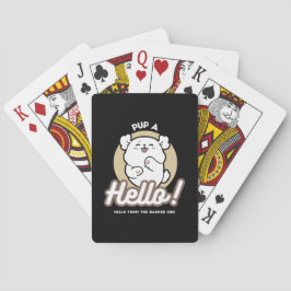 Hej från Barked Side - Cute Hund design Casinokort