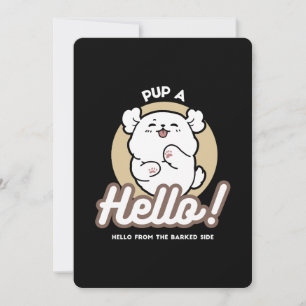 Hej från Barked Side - Cute Hund design Julkort
