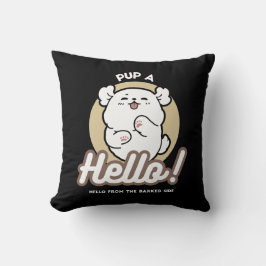 Hej från Barked Side - Cute Hund design Kudde