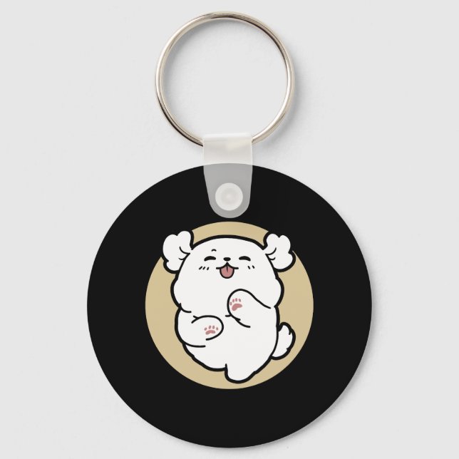 Hej från Barked Side - Cute Hund design Nyckelring (Framsida)