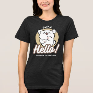 Hej från Barked Side - Cute Hund design T Shirt