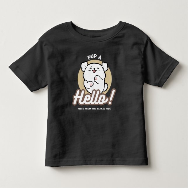 Hej från Barked Side - Cute Hund design T Shirt (Framsida)