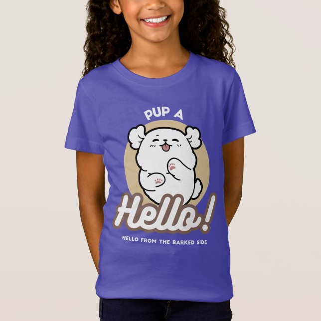 Hej från Barked Side - Cute Hund design T Shirt (Framsida)
