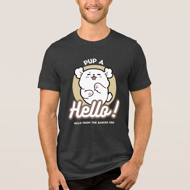 Hej från Barked Side - Cute Hund design T Shirt (Framsida)