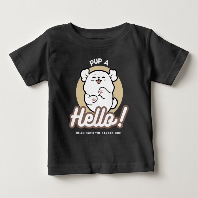 Hej från Barked Side - Cute Hund design T Shirt (Framsida)