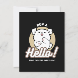 Hej från Barked Side - Cute Hund design Vykort