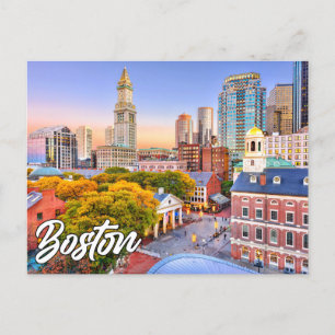Hej från Boston, Massachusetts, Förenade Stater Vykort
