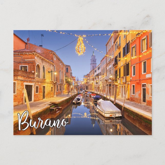 Hej från Burano, Italien Vykort (Framsida)