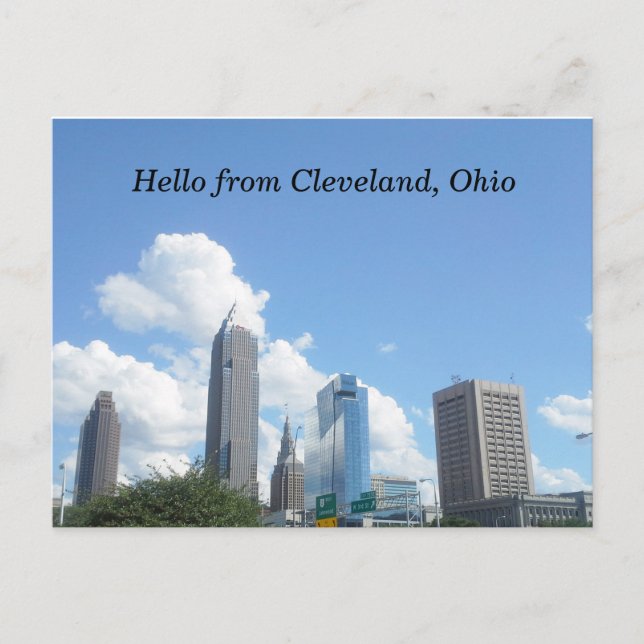 HEJ FRÅN CLEVELAND OHIO-vykort Vykort (Framsida)