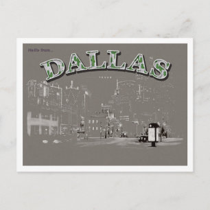Hej från Dallas Texas Vykort