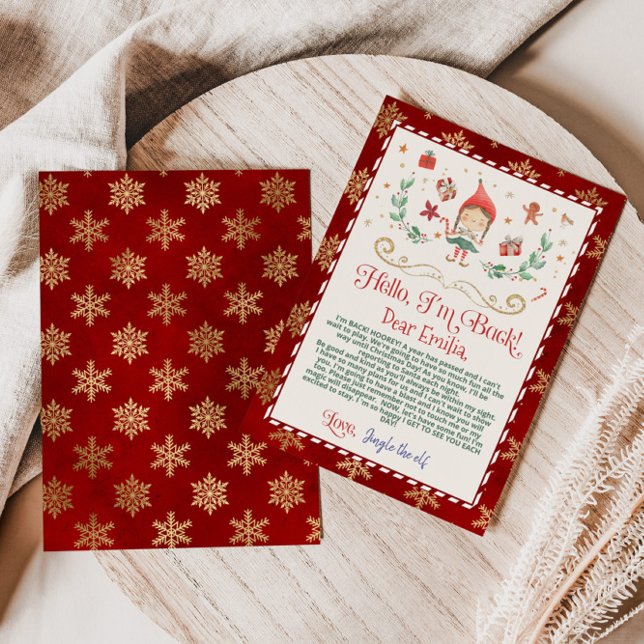 Hej från ditt elf brev-kort inbjudningar (Skapare uppladdad)