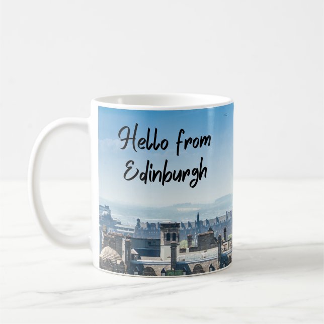 Hej från Edinburgh, Skottland Kaffemugg (Vänster)