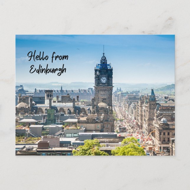 Hej från Edinburgh, Skottland Vykort (Framsida)