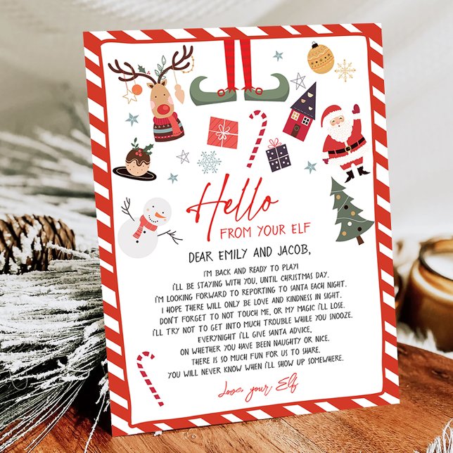 Hej från Elf Arrival Brev Jag är tillbaka jul (Skapare uppladdad)