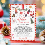 Hej från Elf Arrival Brev Jag är tillbaka jul Inbjudningar<br><div class="desc">♥ Den här söta Elf Brev är ett perfekt till din magiska jul!</div>