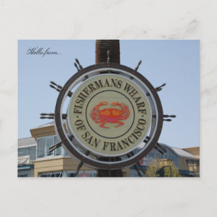 Hej från.. Fishermans Wharf Vykort