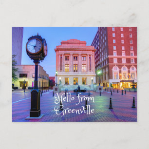 Hej från Greenville, South Carolina Vykort