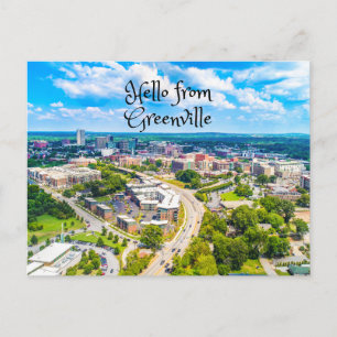 Hej från Greenville, South Carolina Vykort