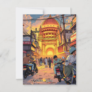 Hej från Indien Kolkata Vykort