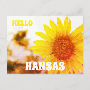 Hej från Kansas Solros Vykort
