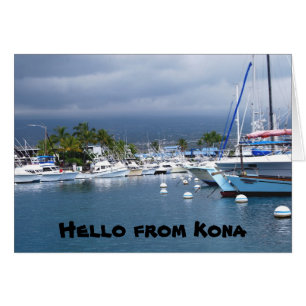 Hej från Kona, Hawaii Hälsningskort