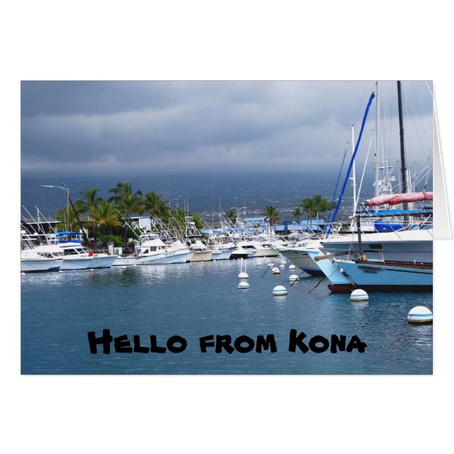 Hej från Kona, Hawaii Hälsningskort (Framsidan Horizontal)