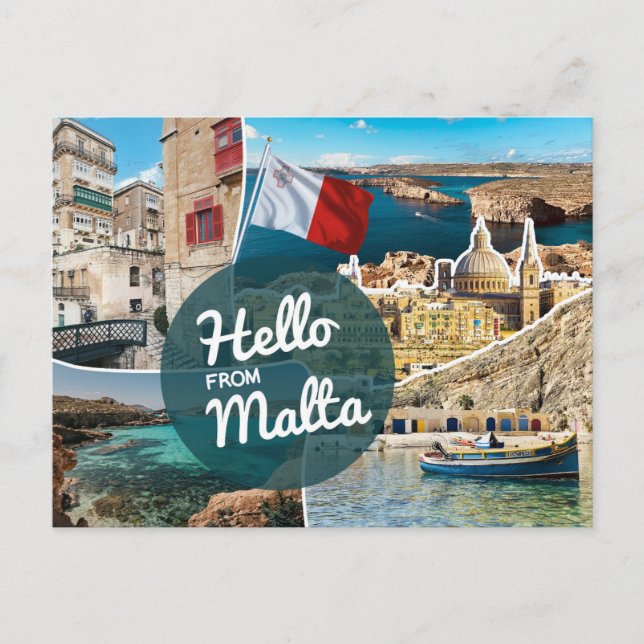 Hej Från Malta Vykort (Framsida)