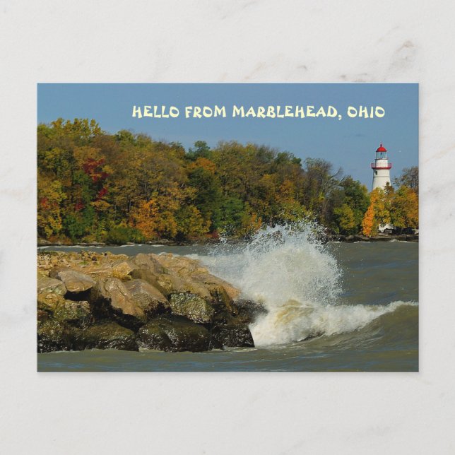 HEJ FRÅN MARBLEHEAD, OHIO VYKORT (Framsida)
