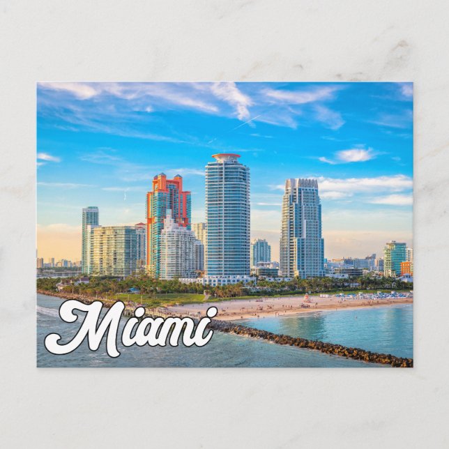 Hej från Miami, Florida, Förenade Stater Vykort (Framsida)