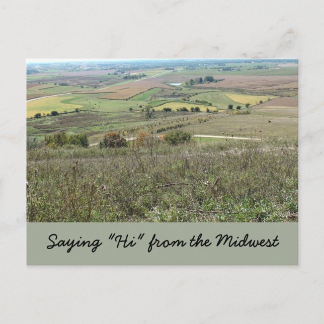 "Hej" från Midwest Postcard Vykort (Framsida)