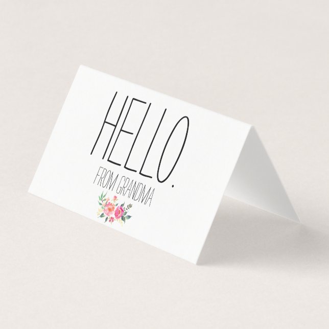 Hej från mormor kort (Framsida)