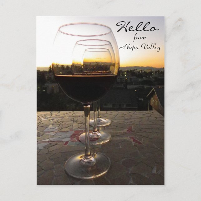 Hej från Napa Valley-vykort! Vykort (Framsida)