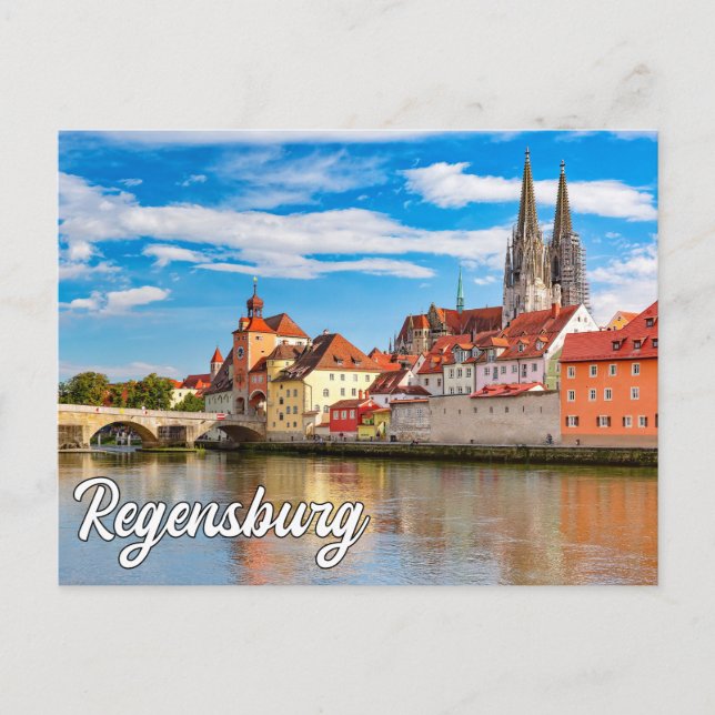 Hej från Regensburg, Tyskland Vykort (Framsida)