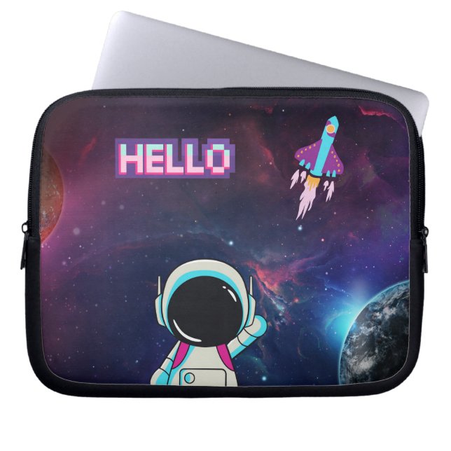"Hej från rymden" Laptop Fodral (Framsidan)