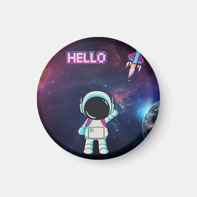 Hej från rymden. magnet (Framsidan)