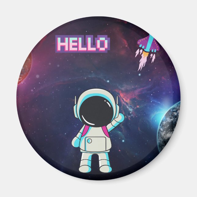 Hej från rymden. magnet (Framsidan)