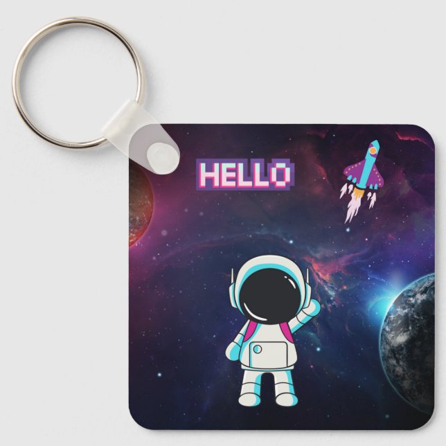 Hej från rymden. nyckelring (Framsida)