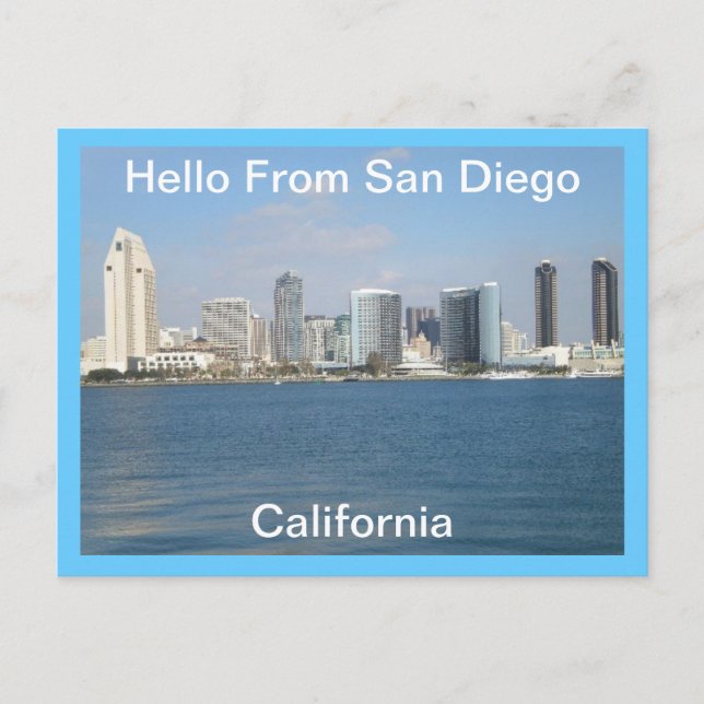 Hej från San Diego, Kalifornien  vykort (Framsida)
