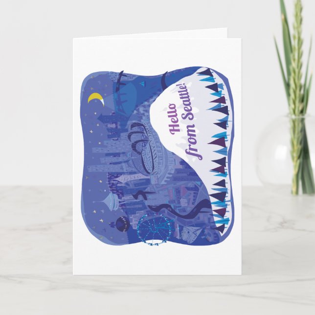 Hej från Seattle Kort (Framsida)