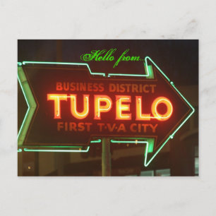Hej från Tupelo! Vykort
