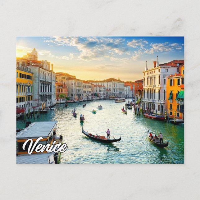 Hej från vacker Venedig, Italien Vykort (Framsida)