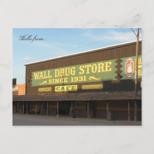 Hej från.. Wall Drug Vykort