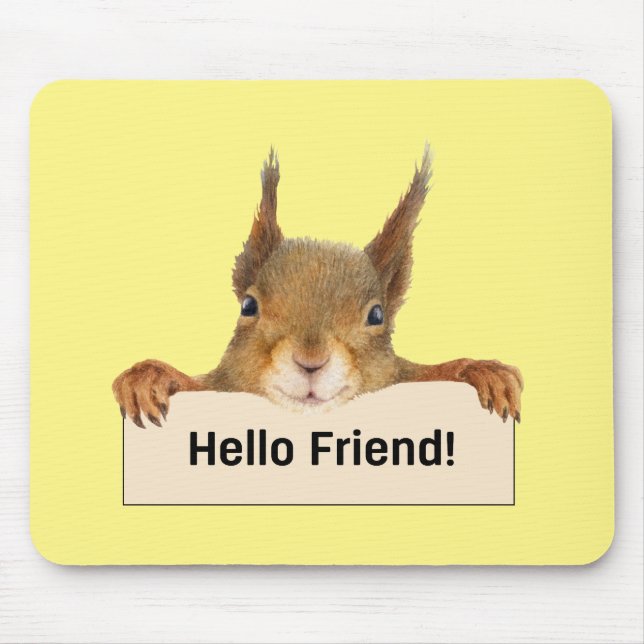 Hej Friend Funny Squirrel Musmatta (Framsidan)